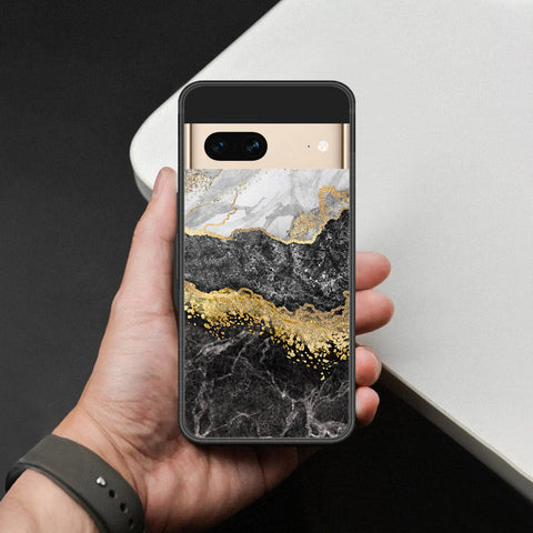 Google Pixel 7 Cover - Colorful Marble Series - HQ Ultra Shine Premium Infinity Glass Soft Silicon Borders Case