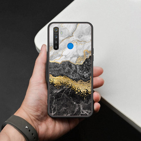 Realme Narzo 10 Cover - Colorful Marble Series - HQ Ultra Shine Premium Infinity Glass Soft Silicon Borders Case
