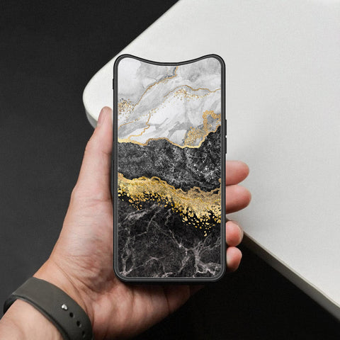 Oppo Find X Cover - Colorful Marble Series - HQ Ultra Shine Premium Infinity Glass Soft Silicon Borders Case