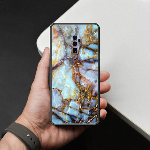 Oppo Reno 10x Zoom Cover - Colorful Marble Series - HQ Ultra Shine Premium Infinity Glass Soft Silicon Borders Case