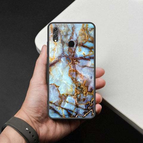 Huawei Honor 8X Cover - Colorful Marble Series - HQ Ultra Shine Premium Infinity Glass Soft Silicon Borders Case