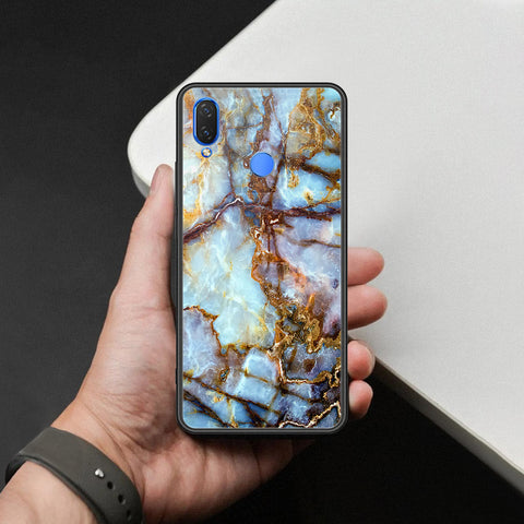 Huawei Enjoy 9 Plus Cover - Colorful Marble Series - HQ Ultra Shine Premium Infinity Glass Soft Silicon Borders Case