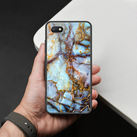 Huawei Y5 Prime 2018 Cover - Colorful Marble Series - HQ Ultra Shine Premium Infinity Glass Soft Silicon Borders Case