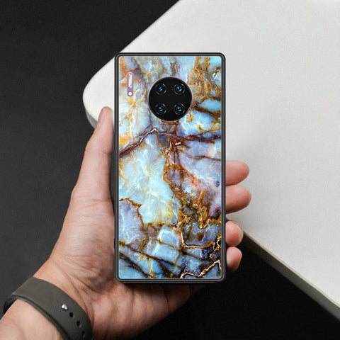 Huawei Mate 30 Pro Cover - Colorful Marble Series - HQ Ultra Shine Premium Infinity Glass Soft Silicon Borders Case