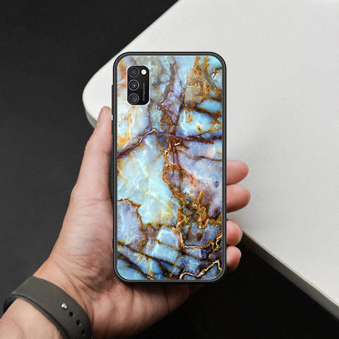 Samsung Galaxy A02s Cover - Colorful Marble Series - HQ Ultra Shine Premium Infinity Glass Soft Silicon Borders Case