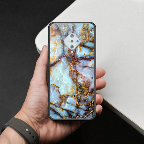 Vivo Y51 (2020 September) Cover - Colorful Marble Series - HQ Ultra Shine Premium Infinity Glass Soft Silicon Borders Case