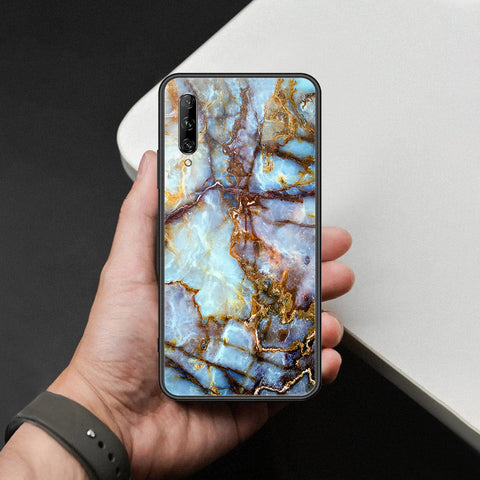 Huawei Y9s Cover - Colorful Marble Series - HQ Ultra Shine Premium Infinity Glass Soft Silicon Borders Case
