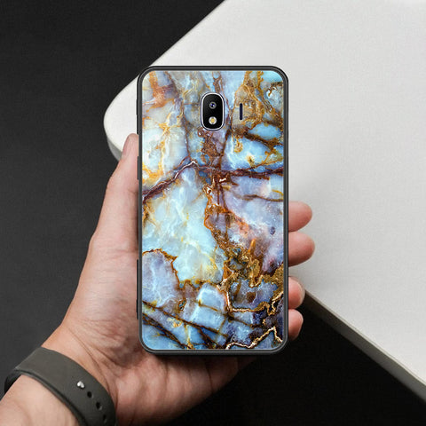 Samsung Galaxy J4 2018 Cover - Colorful Marble Series - HQ Ultra Shine Premium Infinity Glass Soft Silicon Borders Case