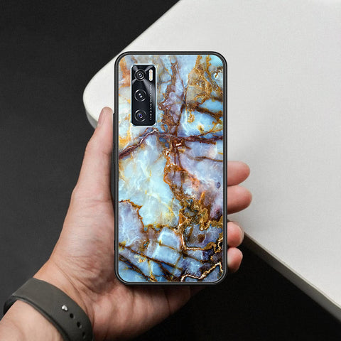 Vivo V20 SE Cover - Colorful Marble Series - HQ Ultra Shine Premium Infinity Glass Soft Silicon Borders Case