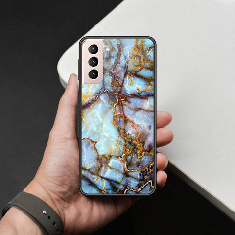 Samsung Galaxy S21 5G Cover - Colorful Marble Series - HQ Ultra Shine Premium Infinity Glass Soft Silicon Borders Case