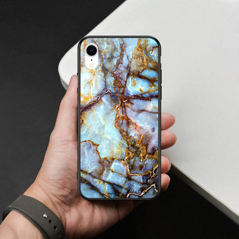 iPhone XR - Colorful Marble Series - HQ Ultra Shine Premium Infinity Glass Soft Silicon Borders Case