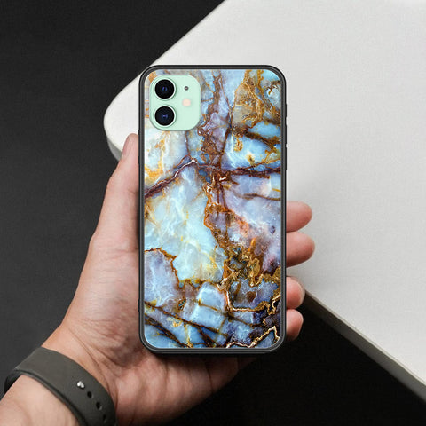 iPhone 11 - Colorful Marble Series - HQ Ultra Shine Premium Infinity Glass Soft Silicon Borders Case