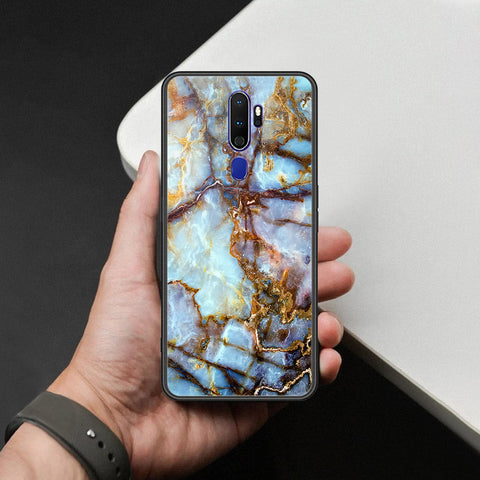 Oppo A9 2020 Cover - Colorful Marble Series - HQ Ultra Shine Premium Infinity Glass Soft Silicon Borders Case