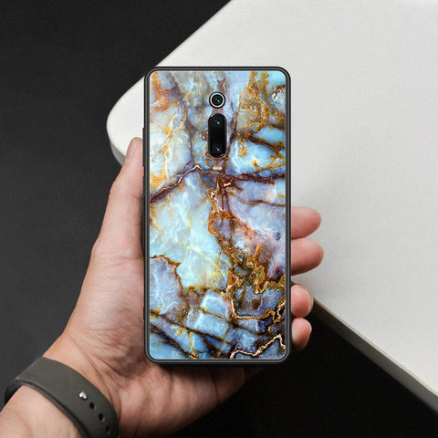 Xiaomi Mi 9T Cover - Colorful Marble Series - HQ Ultra Shine Premium Infinity Glass Soft Silicon Borders Case