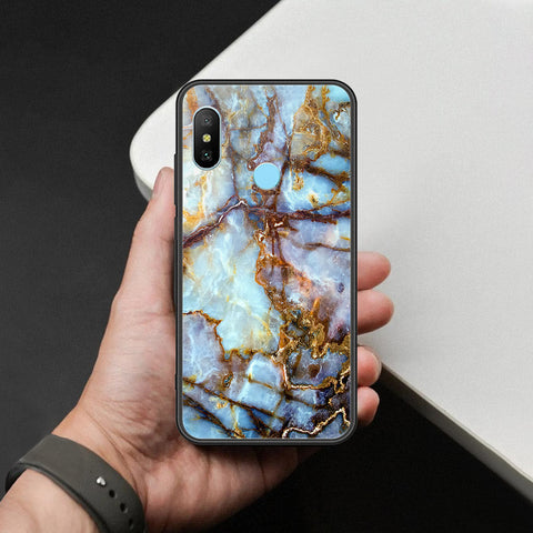Redmi 6 Pro Cover - Colorful Marble Series - HQ Ultra Shine Premium Infinity Glass Soft Silicon Borders Case