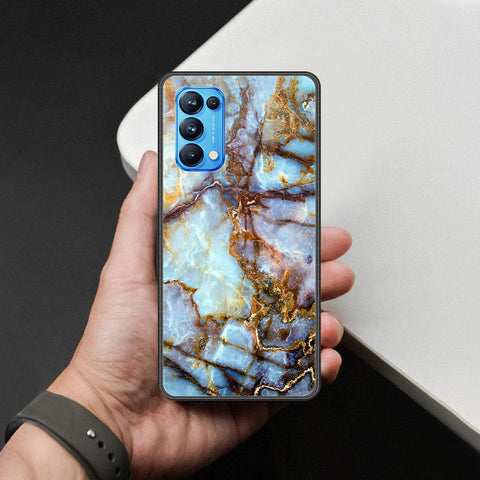 Oppo Reno 5 Pro 5G Cover - Colorful Marble Series - HQ Ultra Shine Premium Infinity Glass Soft Silicon Borders Case