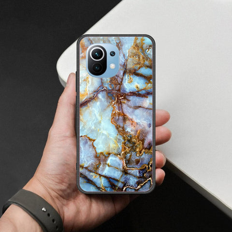 Xiaomi Mi 11 Cover - Colorful Marble Series - HQ Ultra Shine Premium Infinity Glass Soft Silicon Borders Case