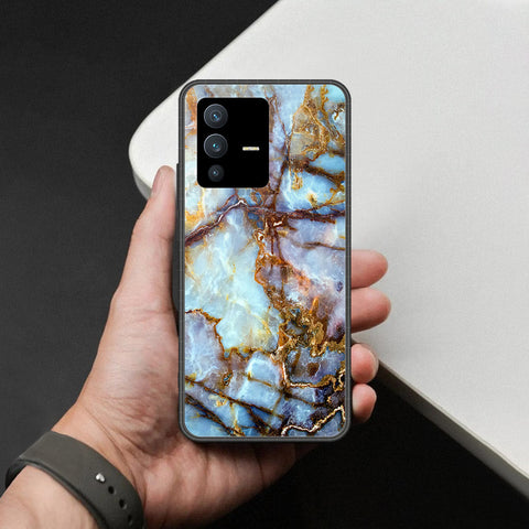 Vivo S12 Cover - Colorful Marble Series - HQ Ultra Shine Premium Infinity Glass Soft Silicon Borders Case