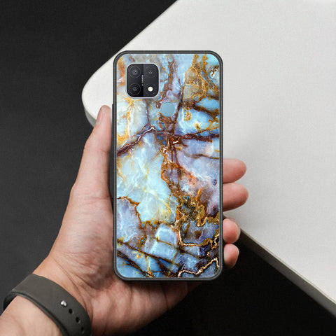 Oppo A35 Cover - Colorful Marble Series - HQ Ultra Shine Premium Infinity Glass Soft Silicon Borders Case