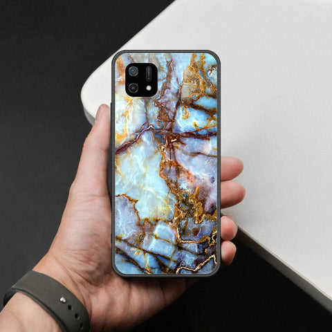 Oppo A16K Cover - Colorful Marble Series - HQ Ultra Shine Premium Infinity Glass Soft Silicon Borders Case