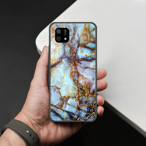 Oppo A16e Cover - Colorful Marble Series - HQ Ultra Shine Premium Infinity Glass Soft Silicon Borders Case