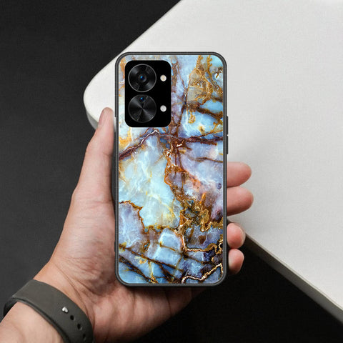 OnePlus Nord 2T Cover - Colorful Marble Series - HQ Ultra Shine Premium Infinity Glass Soft Silicon Borders Case