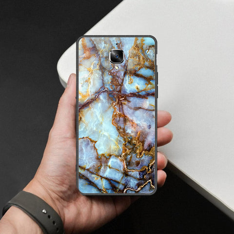 OnePlus 3 Cover - Colorful Marble Series - HQ Ultra Shine Premium Infinity Glass Soft Silicon Borders Case