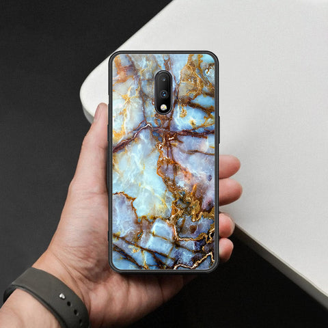 OnePlus 7 Cover - Colorful Marble Series - HQ Ultra Shine Premium Infinity Glass Soft Silicon Borders Case