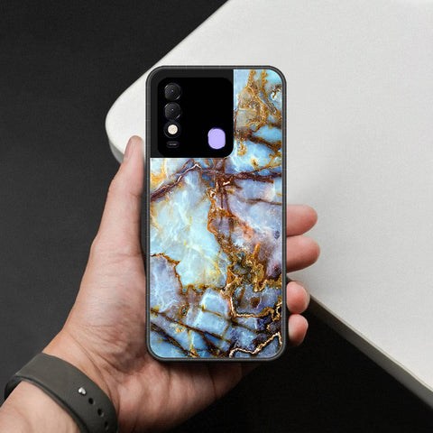 Tecno Spark 8 Cover - Colorful Marble Series - HQ Ultra Shine Premium Infinity Glass Soft Silicon Borders Case
