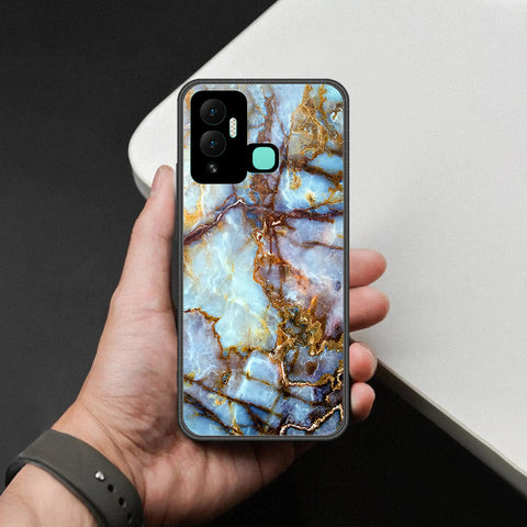 Infinix Hot 12i Cover - Colorful Marble Series - HQ Ultra Shine Premium Infinity Glass Soft Silicon Borders Case