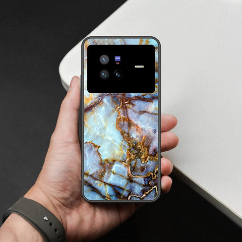 Vivo X80 Cover - Colorful Marble Series - HQ Ultra Shine Premium Infinity Glass Soft Silicon Borders Case