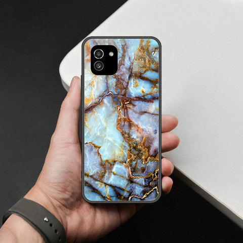 Samsung Galaxy A03 Cover - Colorful Marble Series - HQ Ultra Shine Premium Infinity Glass Soft Silicon Borders Case