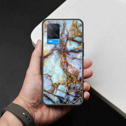 Oppo A54 4G Cover - Colorful Marble Series - HQ Ultra Shine Premium Infinity Glass Soft Silicon Borders Case