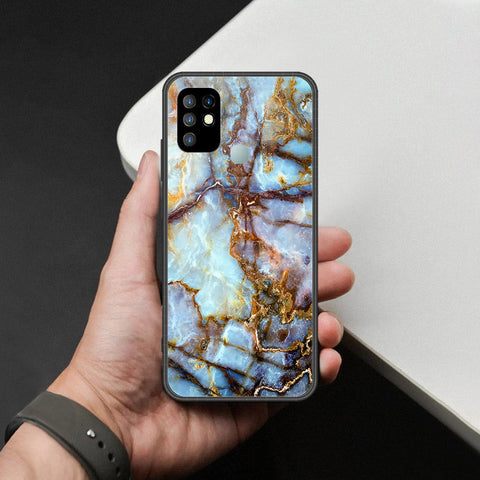Infinix Hot 10 Cover - Colorful Marble Series - HQ Ultra Shine Premium Infinity Glass Soft Silicon Borders Case