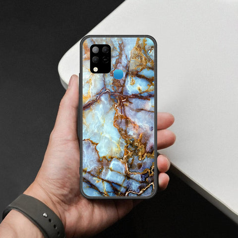 Infinix Hot 10s Cover - Colorful Marble Series - HQ Ultra Shine Premium Infinity Glass Soft Silicon Borders Case