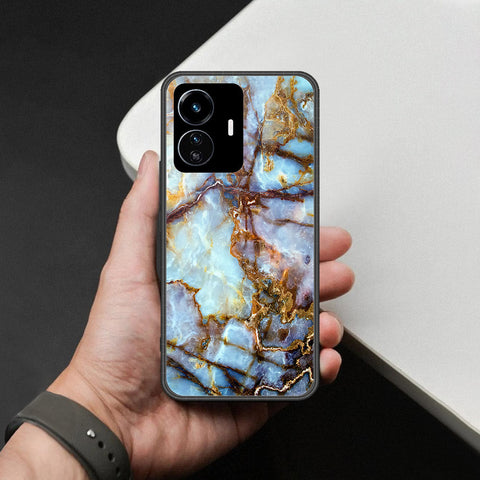 Vivo Y77 5G Cover - Colorful Marble Series - HQ Ultra Shine Premium Infinity Glass Soft Silicon Borders Case