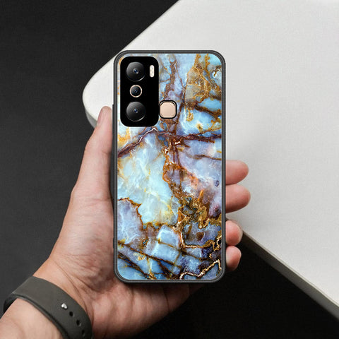 Infinix Hot 20i Cover - Colorful Marble Series - HQ Ultra Shine Premium Infinity Glass Soft Silicon Borders Case