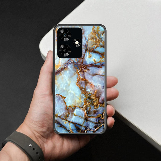 Infinix Hot 30 Cover - Colorful Marble Series - HQ Ultra Shine Premium Infinity Glass Soft Silicon Borders Case (Fast Delivery)