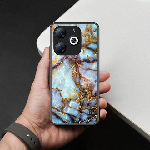 Infinix Smart 8 Cover - Colorful Marble Series - HQ Ultra Shine Premium Infinity Glass Soft Silicon Borders Case