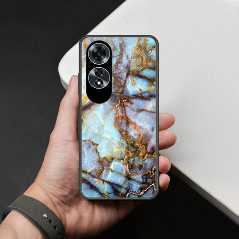 Oppo A60 Cover - Colorful Marble Series - HQ Ultra Shine Premium Infinity Glass Soft Silicon Borders Case