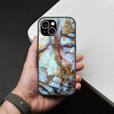 iPhone 15 Plus Cover - Colorful Marble Series - HQ Ultra Shine Premium Infinity Glass Soft Silicon Borders Case