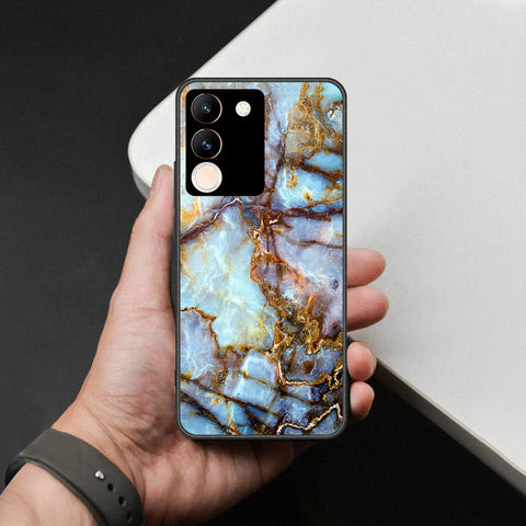 Vivo V29e Cover - Colorful Marble Series - HQ Ultra Shine Premium Infinity Glass Soft Silicon Borders Case