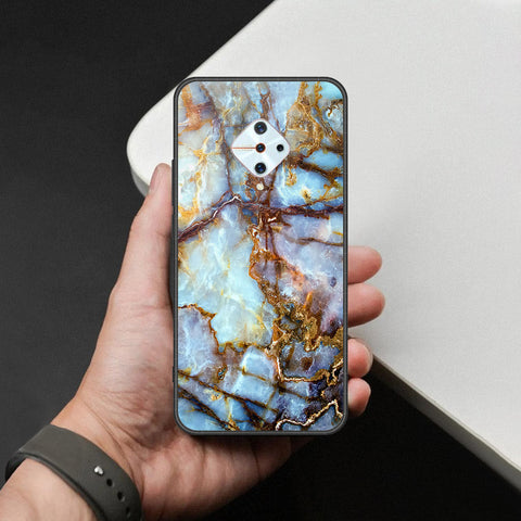 Vivo Y9s Cover - Colorful Marble Series - HQ Ultra Shine Premium Infinity Glass Soft Silicon Borders Case