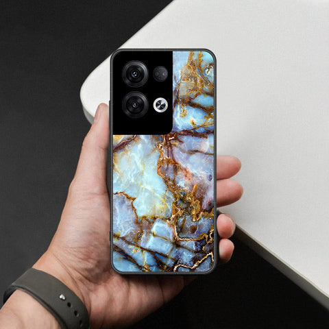 Oppo Reno 8 Pro  Cover - Colorful Marble Series - HQ Ultra Shine Premium Infinity Glass Soft Silicon Borders Case