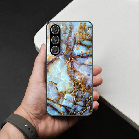 Samsung Galaxy S25 Cover - Colorful Marble Series - HQ Ultra Shine Premium Infinity Glass Soft Silicon Borders Case
