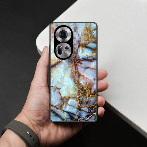 Oppo Reno 11 5G Cover - Colorful Marble Series - HQ Ultra Shine Premium Infinity Glass Soft Silicon Borders Case