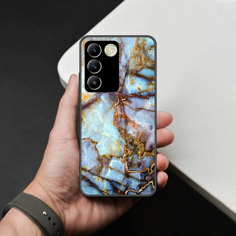 Vivo V30 Lite 4G Cover - Colorful Marble Series - HQ Ultra Shine Premium Infinity Glass Soft Silicon Borders Case