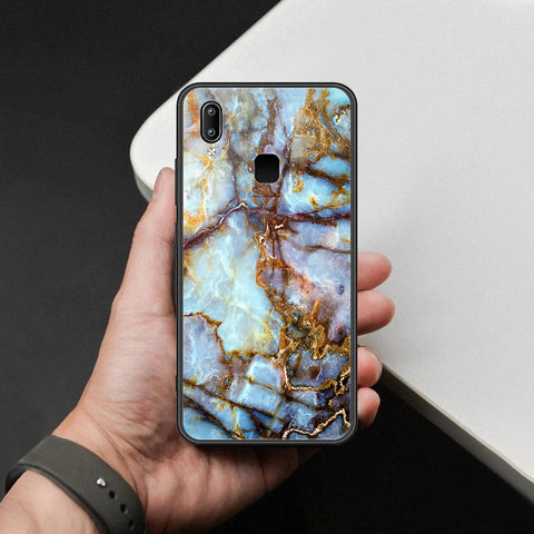 Vivo V9 Cover - Colorful Marble Series - HQ Ultra Shine Premium Infinity Glass Soft Silicon Borders Case