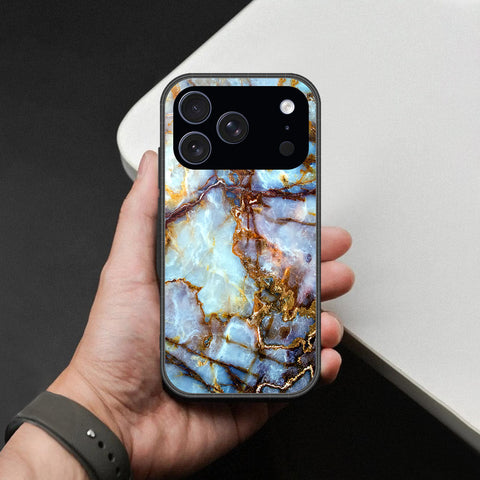 iPhone 17 Pro - Colorful Marble Series - HQ Ultra Shine Premium Infinity Glass Soft Silicon Borders Case