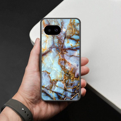 Google Pixel 9a Cover - Colorful Marble Series - HQ Ultra Shine Premium Infinity Glass Soft Silicon Borders Case